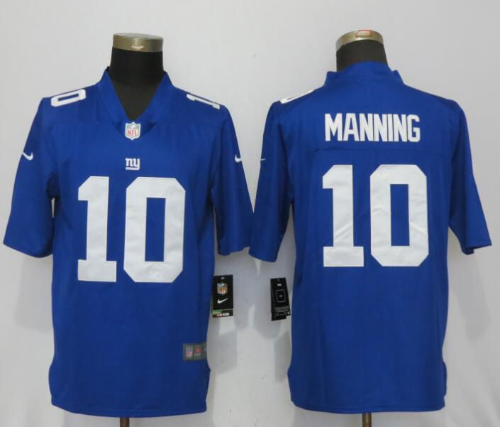 Men New York Giants #10 Manning Blue Nike Vapor Untouchable Limited NFL Jerseys->women nfl jersey->Women Jersey